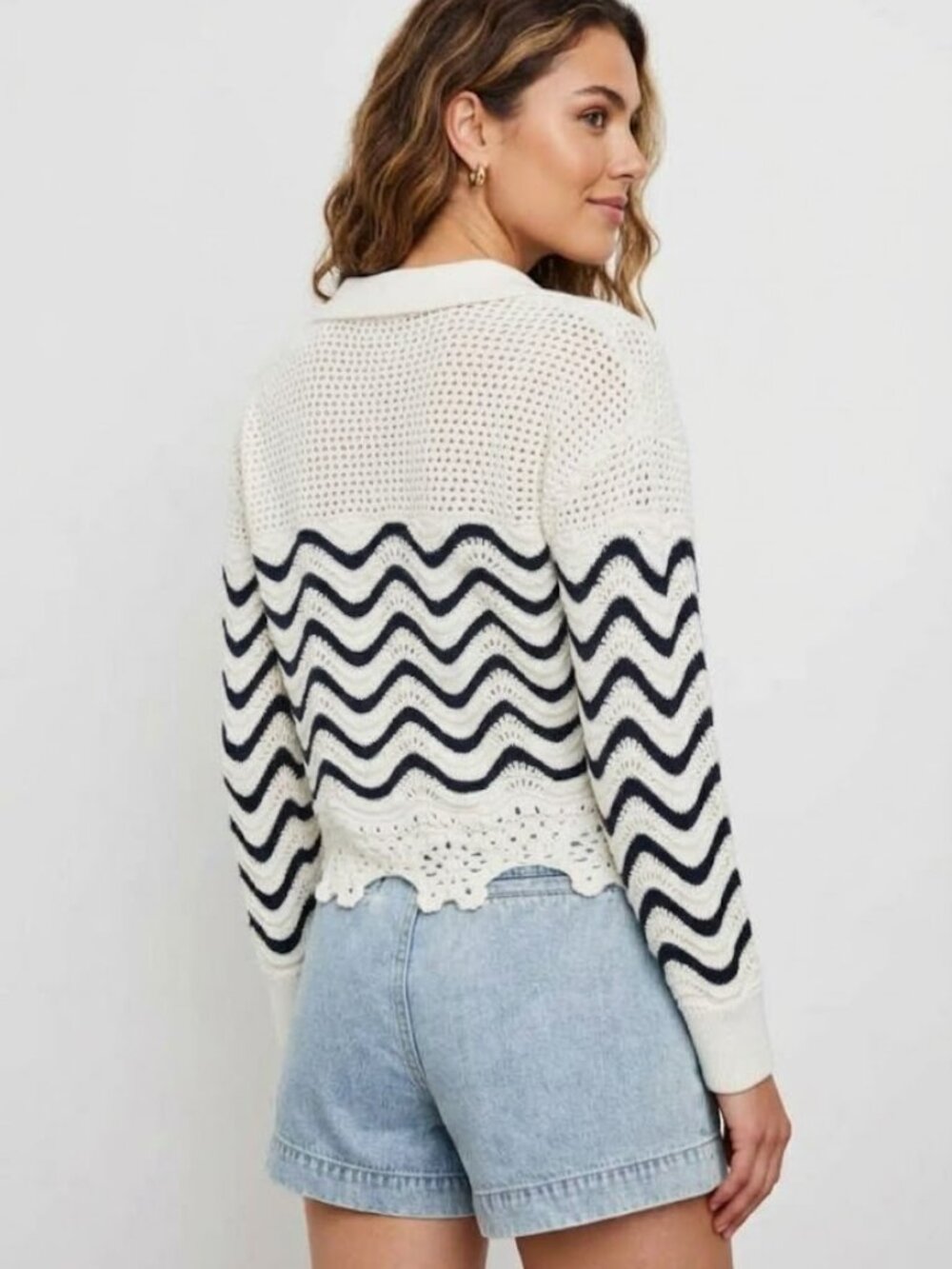 Rails Louise Sweater in Wave Stripe - Picture 2 of 12